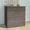 Bestar Universel 28W Standard 2 Drawer Lateral File Cabinet in medium gray maple 165600-000141